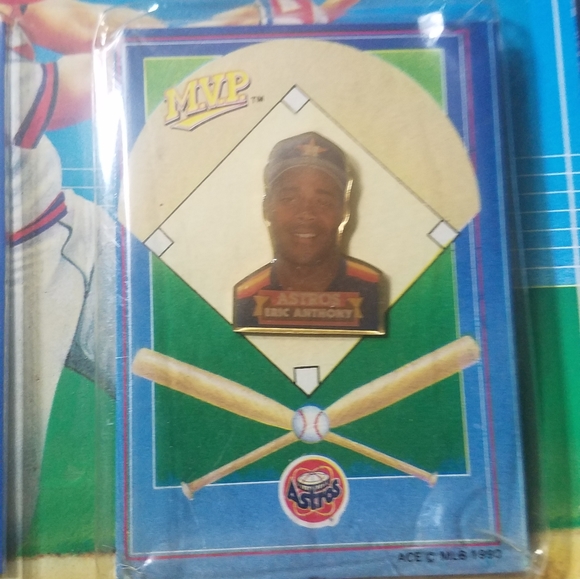 1990 MLB Eric Anthony of the Astros M.V.P. Rookie - Picture 4 of 7